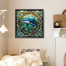 Load image into Gallery viewer, Glass Painting Whale 30*30CM(Canvas) Full Round Drill Diamond Painting
