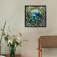 Load image into Gallery viewer, Glass Painting Whale 30*30CM(Canvas) Full Round Drill Diamond Painting
