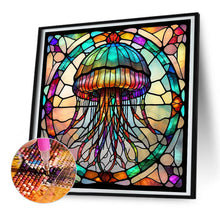 Load image into Gallery viewer, Glass Painting Jellyfish 30*30CM(Canvas) Full Round Drill Diamond Painting
