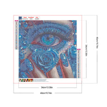 Load image into Gallery viewer, Blue Rose Eyes 40*40CM(Canvas) Full Round Drill Diamond Painting
