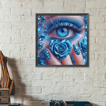 Load image into Gallery viewer, Blue Rose Eyes 40*40CM(Canvas) Full Round Drill Diamond Painting
