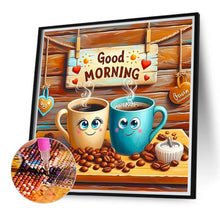 Load image into Gallery viewer, Good Morning Coffee 40*40CM(Canvas) Full Round Drill Diamond Painting
