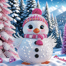 Load image into Gallery viewer, Winter Snow Scene Duck 30*30CM(Canvas) Partial Special Shaped Drill Diamond Painting
