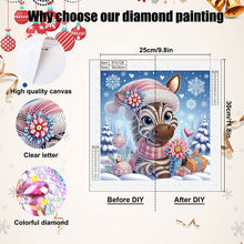 Load image into Gallery viewer, Winter Snow Scene Zebra 30*30CM(Canvas) Partial Special Shaped Drill Diamond Painting
