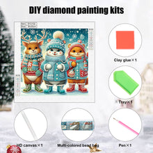 Load image into Gallery viewer, Winter Snow Scene Deer 30*30CM(Canvas) Partial Special Shaped Drill Diamond Painting
