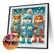 Load image into Gallery viewer, Winter Snow Scene Deer 30*30CM(Canvas) Partial Special Shaped Drill Diamond Painting
