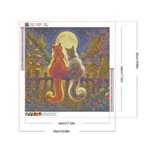 Load image into Gallery viewer, Cat Back 50*50CM(Canvas) Full Round Drill Diamond Painting
