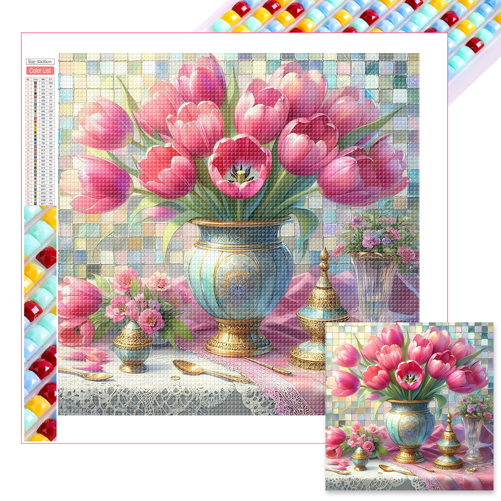 Tulip 40*40CM(Picture) Full Square Drill Diamond Painting