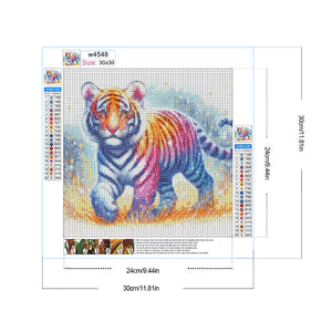 Tiger 30*30CM(Canvas) Full Round Drill Diamond Painting