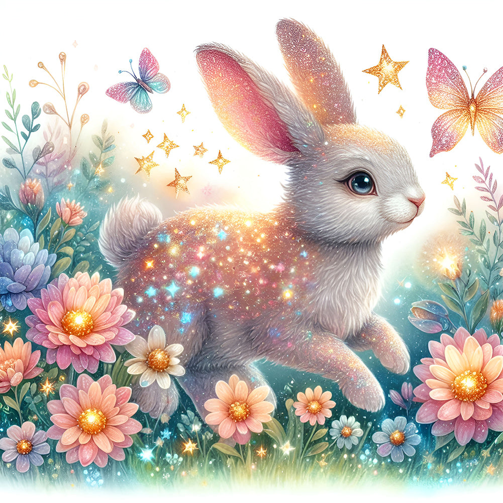 Rabbit 30*30CM(Canvas) Full Round Drill Diamond Painting