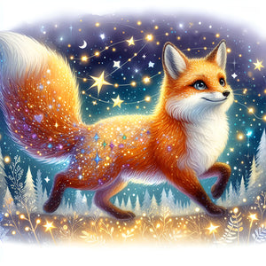 Fox 30*30CM(Canvas) Full Round Drill Diamond Painting