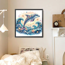 Load image into Gallery viewer, Dolphin 30*30CM(Canvas) Full Round Drill Diamond Painting
