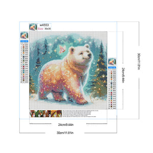 Polar Bear 30*30CM(Canvas) Full Round Drill Diamond Painting