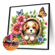 Load image into Gallery viewer, Dogs And Flowers 30*30CM(Canvas) Full Round Drill Diamond Painting
