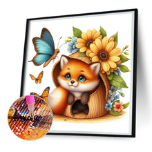 Load image into Gallery viewer, Fox And Flowers 30*30CM(Canvas) Full Round Drill Diamond Painting
