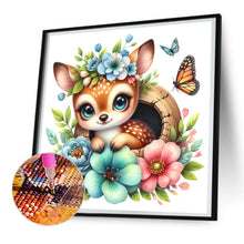 Load image into Gallery viewer, Giraffe And Flowers 30*30CM(Canvas) Full Round Drill Diamond Painting
