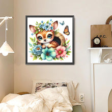 Load image into Gallery viewer, Giraffe And Flowers 30*30CM(Canvas) Full Round Drill Diamond Painting
