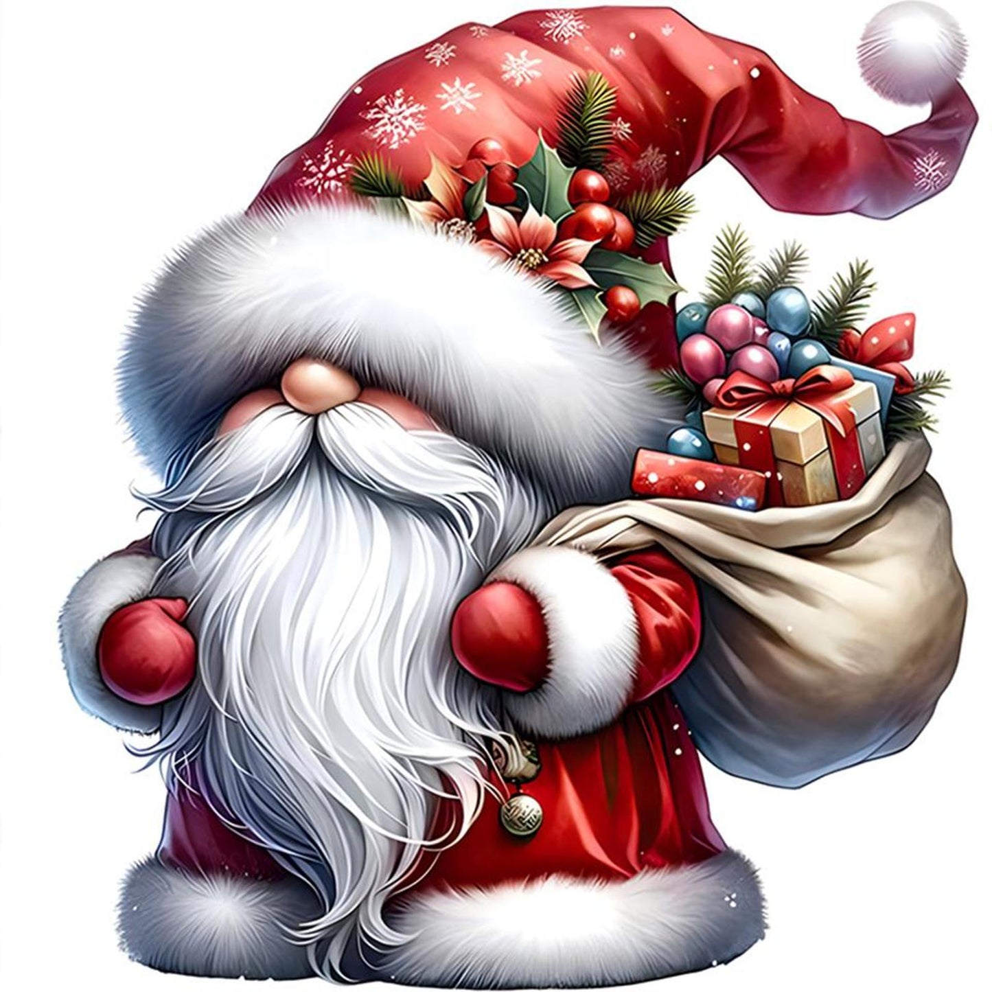 Christmas Dryad - Full 11CT Stamped Cross Stitch 40x40CM - Yishu