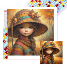 Load image into Gallery viewer, Little Girl With Falling Autumn Leaves 40*40CM(Picture) Full Square Drill Diamond Painting
