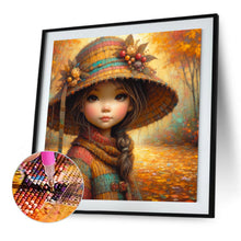 Load image into Gallery viewer, Little Girl With Falling Autumn Leaves 40*40CM(Picture) Full Square Drill Diamond Painting
