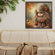 Load image into Gallery viewer, Little Girl With Falling Autumn Leaves 40*40CM(Picture) Full Square Drill Diamond Painting
