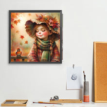 Load image into Gallery viewer, Little Girl With Falling Autumn Leaves 40*40CM(Picture) Full Square Drill Diamond Painting
