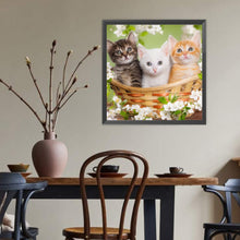 Load image into Gallery viewer, Three Cats 40*40CM(Canvas) Full Round Drill Diamond Painting
