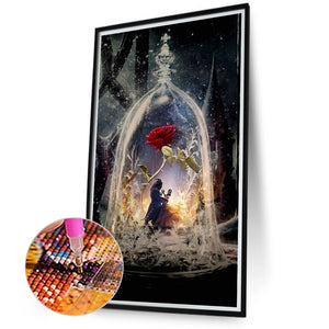 Blooming Flowers Of Love 40*70CM(Canvas) Full Round Drill Diamond Painting