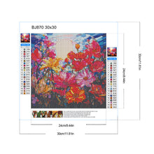 Load image into Gallery viewer, Glass Painting Flowers 30*30CM(Canvas) Full Round Drill Diamond Painting
