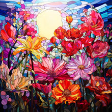 Load image into Gallery viewer, Glass Painting Flowers 30*30CM(Canvas) Full Round Drill Diamond Painting
