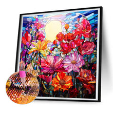 Load image into Gallery viewer, Glass Painting Flowers 30*30CM(Canvas) Full Round Drill Diamond Painting
