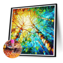 Load image into Gallery viewer, Glass Painting Tree 30*30CM(Canvas) Full Round Drill Diamond Painting
