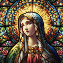 Load image into Gallery viewer, Glass Painting Of The Virgin Mary 30*30CM(Canvas) Full Round Drill Diamond Painting
