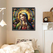 Load image into Gallery viewer, Glass Painting Of The Virgin Mary 30*30CM(Canvas) Full Round Drill Diamond Painting
