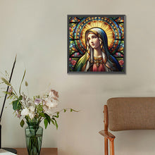 Load image into Gallery viewer, Glass Painting Of The Virgin Mary 30*30CM(Canvas) Full Round Drill Diamond Painting
