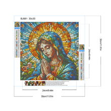 Load image into Gallery viewer, Glass Painting: Madonna In Prayer 30*30CM(Canvas) Full Round Drill Diamond Painting
