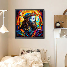 Load image into Gallery viewer, Glass Painting Jesus 30*30CM(Canvas) Full Round Drill Diamond Painting
