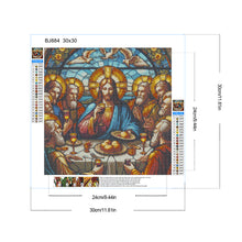 Load image into Gallery viewer, Glass Painting Jesus Supper 30*30CM(Canvas) Full Round Drill Diamond Painting
