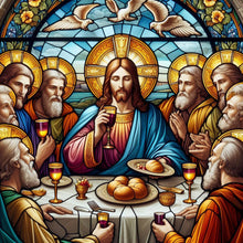 Load image into Gallery viewer, Glass Painting Jesus Supper 30*30CM(Canvas) Full Round Drill Diamond Painting
