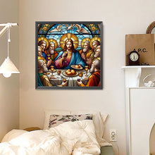 Load image into Gallery viewer, Glass Painting Jesus Supper 30*30CM(Canvas) Full Round Drill Diamond Painting
