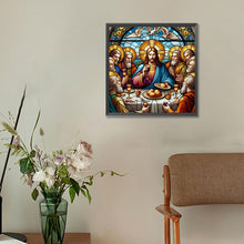 Load image into Gallery viewer, Glass Painting Jesus Supper 30*30CM(Canvas) Full Round Drill Diamond Painting
