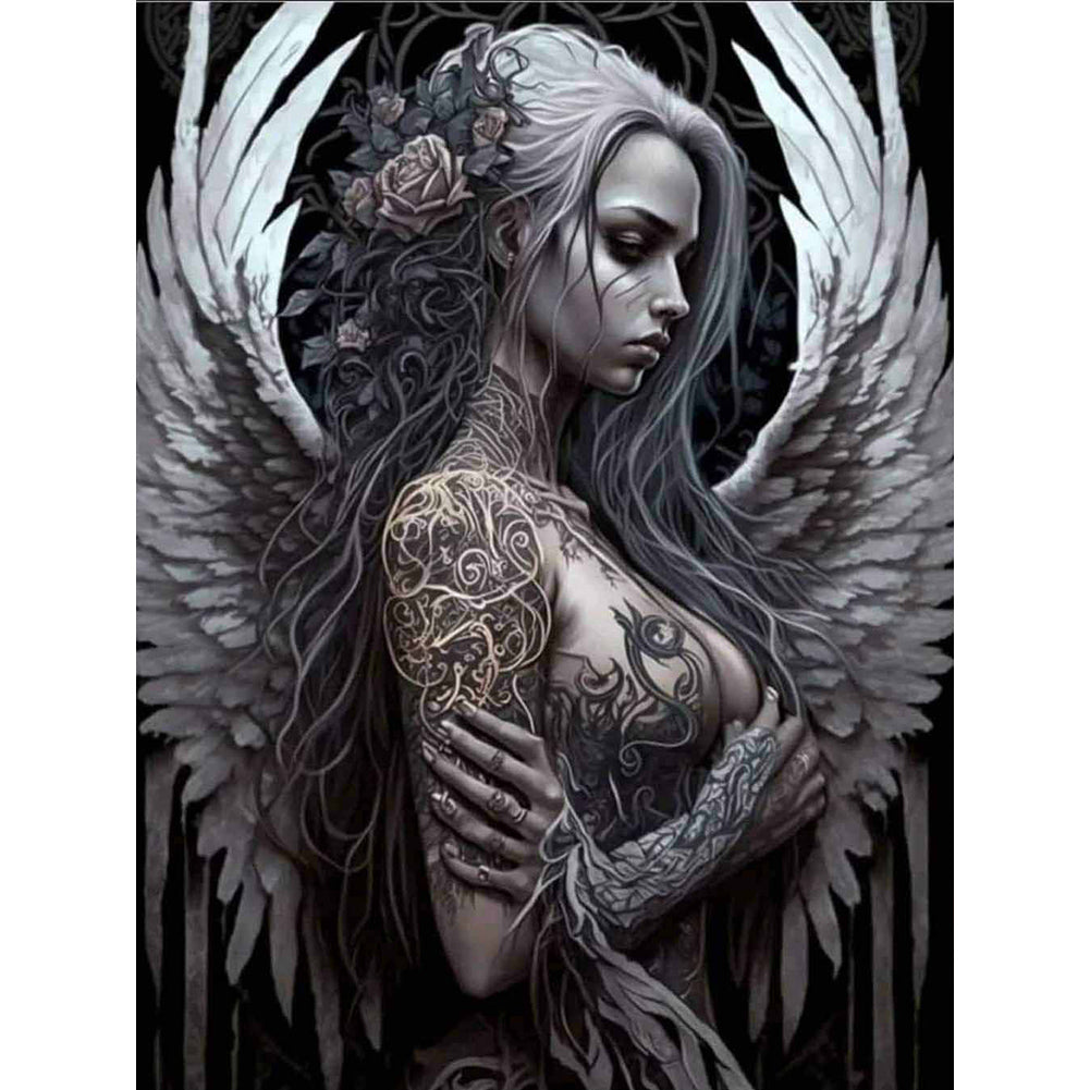 Dark Angel 30*40CM(Canvas) Full Round Drill Diamond Painting