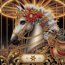 Load image into Gallery viewer, Metal Unicorn 30*30CM(Canvas) Partial Special Shaped Drill Diamond Painting
