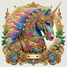 Load image into Gallery viewer, Metal Unicorn 30*30CM(Canvas) Partial Special Shaped Drill Diamond Painting
