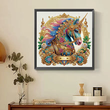 Load image into Gallery viewer, Metal Unicorn 30*30CM(Canvas) Partial Special Shaped Drill Diamond Painting
