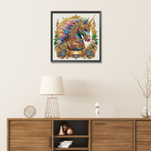 Load image into Gallery viewer, Metal Unicorn 30*30CM(Canvas) Partial Special Shaped Drill Diamond Painting
