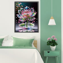 Load image into Gallery viewer, Water Drop Lotus 30*40CM(Canvas) Partial Special Shaped Drill Diamond Painting
