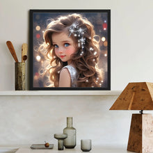 Load image into Gallery viewer, Big Eyes Girl 40*40CM(Canvas) Full Round Drill Diamond Painting
