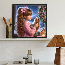 Load image into Gallery viewer, Big Eyes Girl 40*40CM(Canvas) Full Round Drill Diamond Painting
