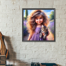 Load image into Gallery viewer, Big Eyes Girl 40*40CM(Canvas) Full Round Drill Diamond Painting
